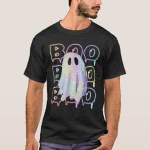 Camiseta Fantasma Bonito Boo Engraçado Roupa de Neon de Hal