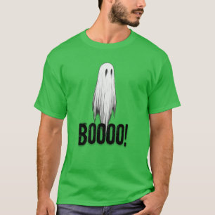 Camiseta Fantasma Bonito "Boooo"! Dia das Bruxas
