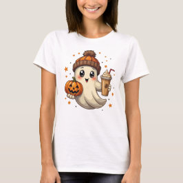 Camiseta Fantasma Bonito com Camisa-T de Halloween de Bompk