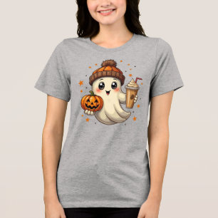 Camiseta Fantasma Bonito com Camisa-T de Halloween de Bompk