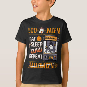 Camiseta Fantasma Bonito Comeu A Máquina de Garra do Sono L