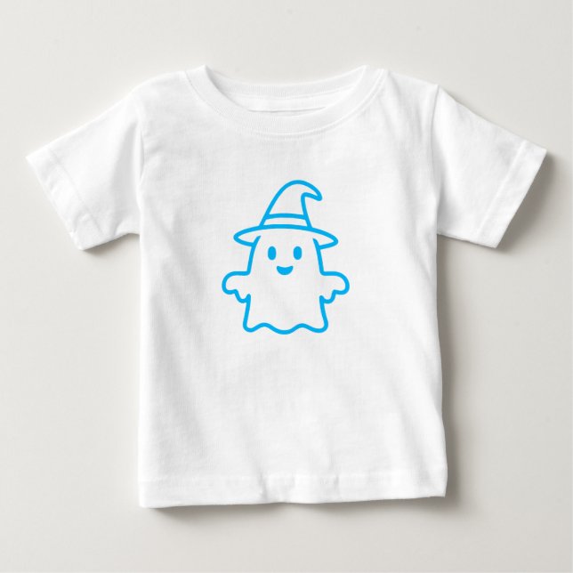 Camiseta Fantasma bonito, design de Trick-or-Tratat - Hallo (Frente)
