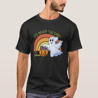 Camiseta Fantasma Bonito do Halloween - Imagem Retro Engraç