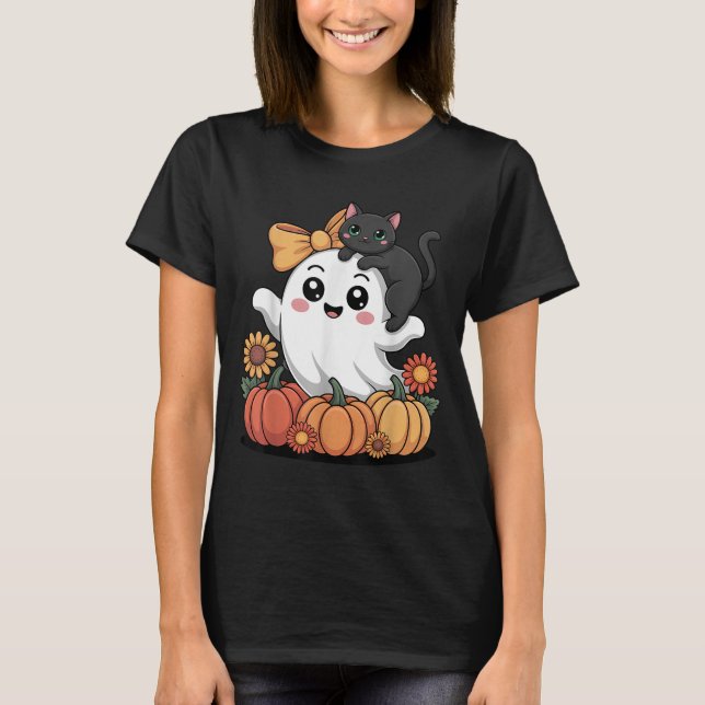 Camiseta Fantasma Bonito E Correspondência Familiar De Abób (Frente)
