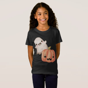 Camiseta Fantasma Bonito e Jack-O-Lanterna