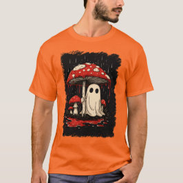 Camiseta Fantasma Bonito E Louco Sob A Chuva Sangrenta De C