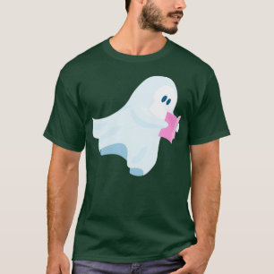 Camiseta Fantasma bonito lendo um livro