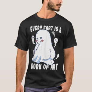 Camiseta Fantasma Boo Cute Cada peido é uma obra de arte Ta