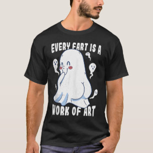 Camiseta Fantasma Boo Cute Cada peido é uma obra de arte Ta