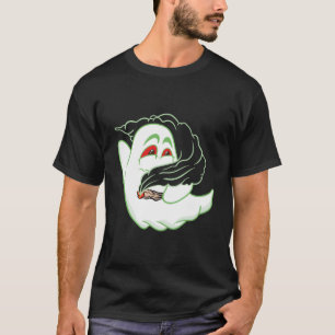Camiseta Fantasma Boo Fumando Maconha Thc Feliz Dia Das Bru