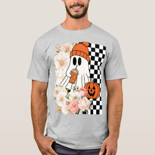 Camiseta Fantasma com Beanie - Gráfico do Dia das Bruxas Fe
