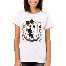 camiseta fantasma coquette elegante