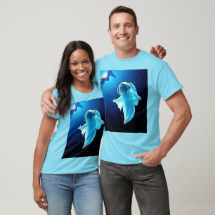 Camiseta Fantasma Cósmico no Design de Espaço