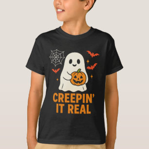 Camiseta Fantasma 'Creepin’ It Real' com arte de abóbora de