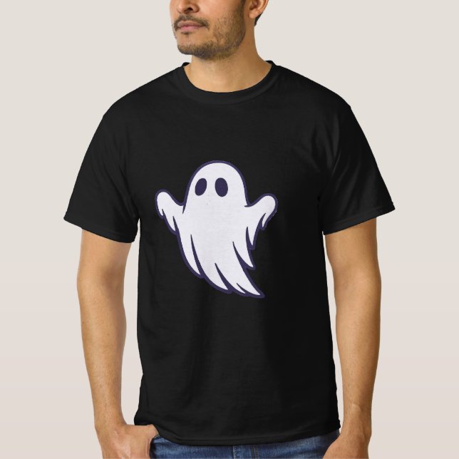 Camiseta Fantasma Custa | Design do Partido Halloween (Frente)