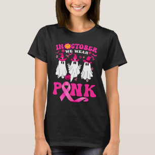 Camiseta Fantasma Cute do Guerreiro do Cancer de Mama Rosa 