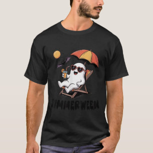 Camiseta Fantasma Cute Spooky Com Vibas De Verão