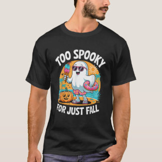 Camiseta Fantasma Cute Summerween Praia Divertida Halloween