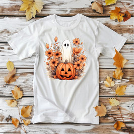 Camiseta Fantasma da Bomba de Halloween Floral