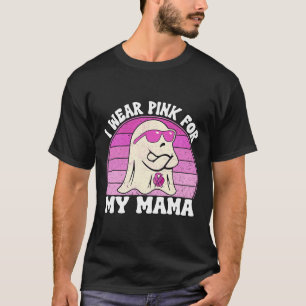 Camiseta Fantasma Da Consciência Do Cancer Eu Visto Rosa Pa