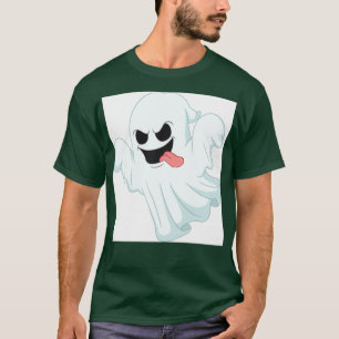 Camiseta fantasma da cor branca desaprovadora