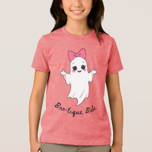 Camiseta Fantasma da Garota Retro Bonita com Arco de Cabelo