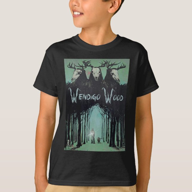 Camiseta Fantasma Da Madeira Criptid Wendigo (Frente)