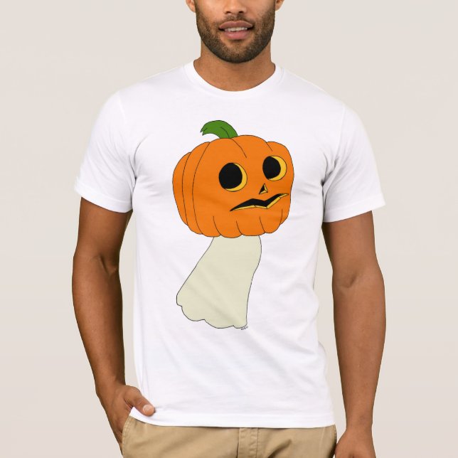 Camiseta Fantasma de cabeça de abóbora    (Frente)
