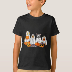 Camiseta Fantasma de Cachorro Feminino Cachorro Fofo Disfar