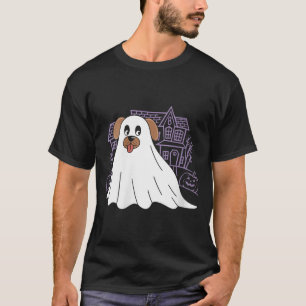 Camiseta Fantasma de Cachorro Feminino Cachorro Fofo Disfar