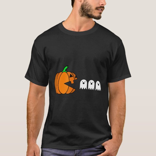 Camiseta Fantasma De Comida De Abóbora De Halloween (Frente)