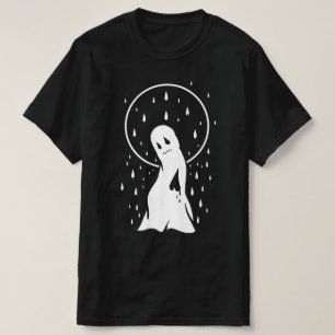 Camiseta fantasma de coração partido na chuva