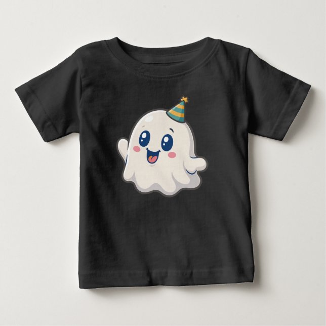 Camiseta Fantasma de Desenho Adorável (Frente)