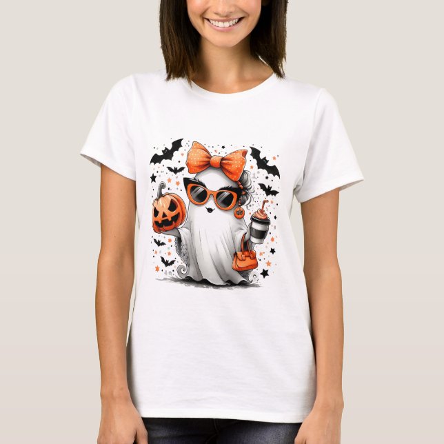 Camiseta Fantasma de Dia de as Bruxas engraçado Canto (Frente)