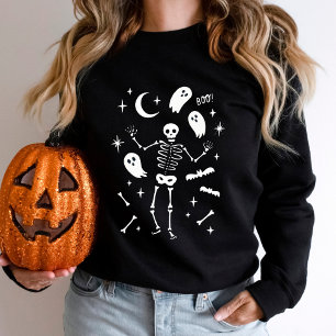 Camiseta Fantasma de Esqueleto e Cute