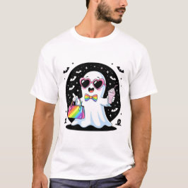 Camiseta fantasma de Fahion assustadora do Hallowe