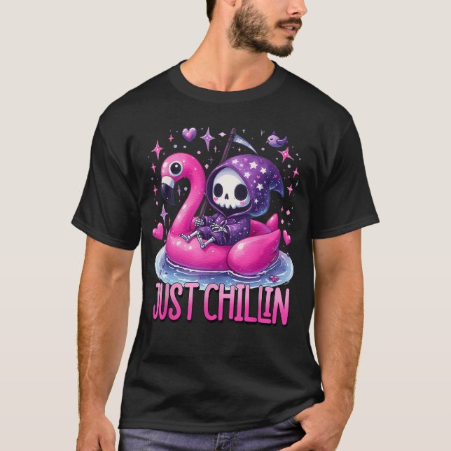 Camiseta Fantasma de Flamngo Flamingoween 1 (Frente)