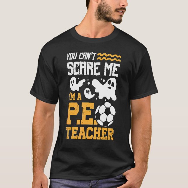 Camiseta Fantasma de Futebol Você não pode me assustar Eu s (Frente)