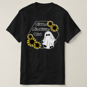 Camiseta fantasma de girassol do clube de deficientes ocult