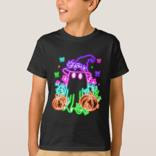 Camiseta Fantasma de Halloween Boo Fofo Abóbora de Bruxa Ha