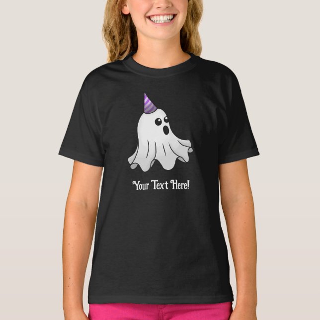 Camiseta Fantasma de Halloween Fofo e Assustador (Frente)
