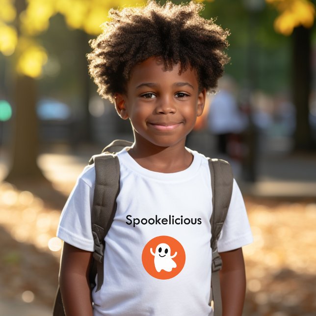 Camiseta Fantasma de Halloween Sorrindo de Smilha de Laranj (Criador carregado)