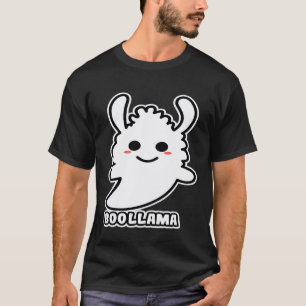 Camiseta Fantasma de Lhama Boollama Assustador Fofinho Fant