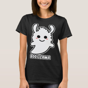 Camiseta Fantasma de Lhama Boollama Roupa de Halloween Ass