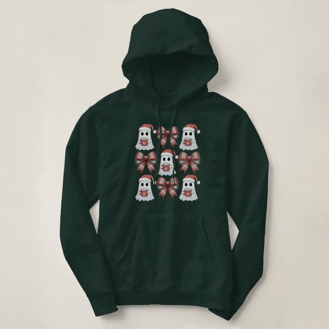 Camiseta Fantasma De Natal E Coquette De Groovy (Frente do Design)