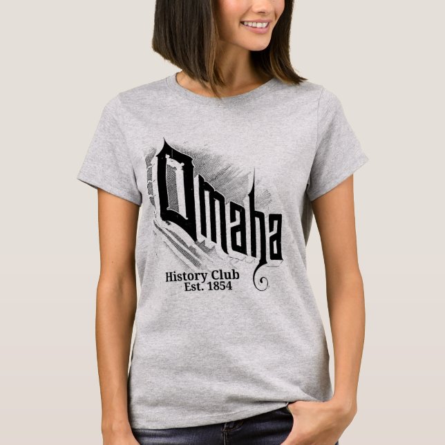 Camiseta fantasma de Omaha, de uso feminino (Frente)