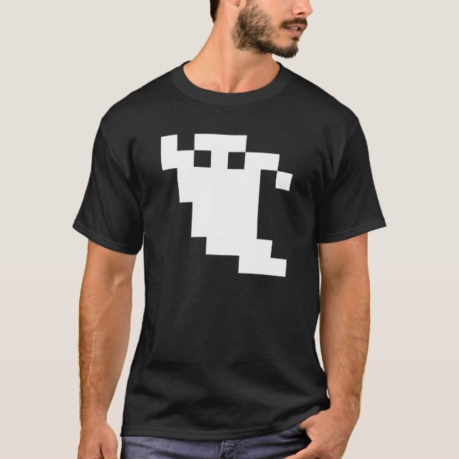 Camiseta Fantasma de pixel de 8 bits (Frente)
