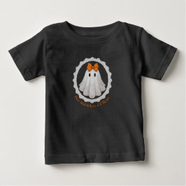 Camiseta Fantasma de Renda Fofa com Laço Laranja C/ Borda d