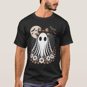 Camiseta Fantasma de Renda Vintage no Halloween