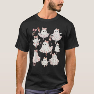 Camiseta Fantasma do Ballet Bailarino de Ballet Assombrado 
